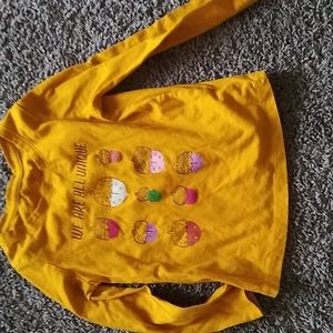 Cat & Jack Long Sleeve Acorn Fall Print Tee Size 5T